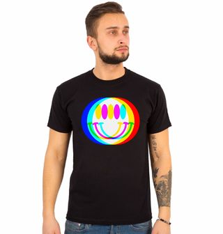 Obrázek 1 produktu Pánské tričko Glitch Smajlík Happy Emoji