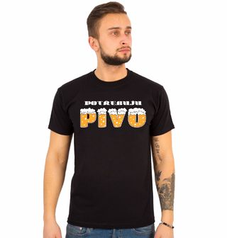 Obrázek 1 produktu Pánské tričko Potřebuju Pivo s Pěnou
