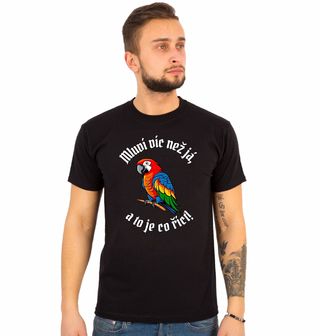 Obrázek 1 produktu Pánské tričko Mluví víc než já, a to je co říct! Papoušek Ara
