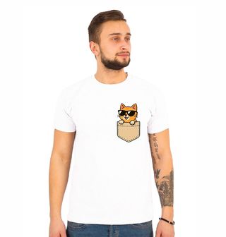 Obrázek 1 produktu Pánské tričko Oranžová Kočka v Kapse