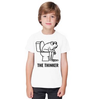 Obrázek 1 produktu Dětské tričko Myslitel Žába na Toaletě The Thinker