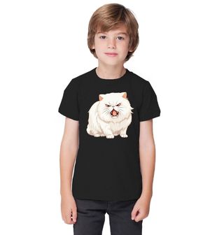 Obrázek 1 produktu Dětské tričko Naštvaná Bílá Kočka Angry White Cat