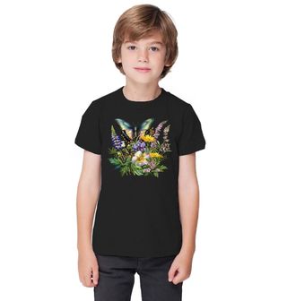 Obrázek 1 produktu Dětské tričko Motýl Otakárek v jarních květinách 