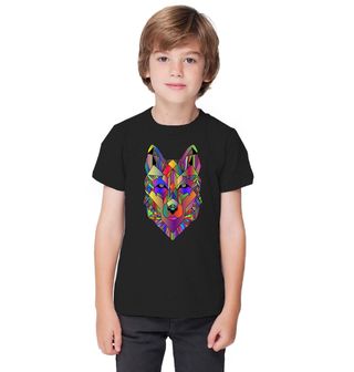 Obrázek 1 produktu Dětské tričko Barevná Duše Vlka Geometric Wolf