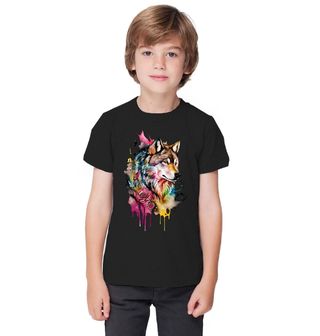 Obrázek 1 produktu Dětské tričko Barevný Vlk Colorful Wolf