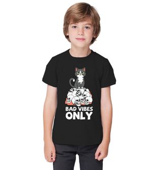 Obrázek 1 produktu Dětské tričko Vražedná Kočka Bad Vibes Only 