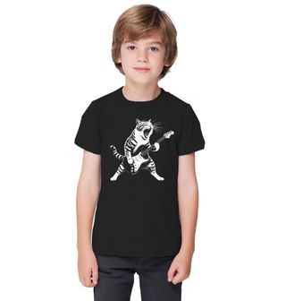 Obrázek 1 produktu Dětské tričko Kočičí Rockstar Rock & Meow