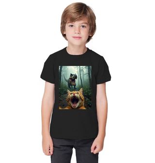 Obrázek 1 produktu Dětské tričko Selfie Kočky a Útok T-Rexe