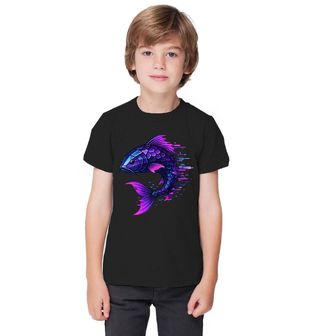 Obrázek 1 produktu Dětské tričko Pixelový Kapr Koi Vaporwave