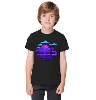 Obrázek 1 produktu Dětské tričko Pagoda a Hora Fudži Vaporwave
