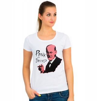 Obrázek 1 produktu Dámské tričko Sigmund Freud + Pink Floyd = Pink Freud
