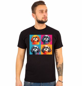 Obrázek 1 produktu Pánské tričko Pop-art Shih-tzu