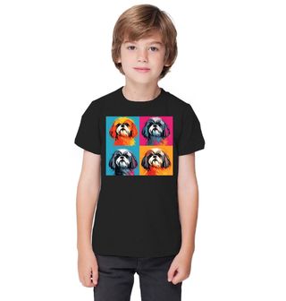 Obrázek 1 produktu Dětské tričko Pop-art Shih-tzu