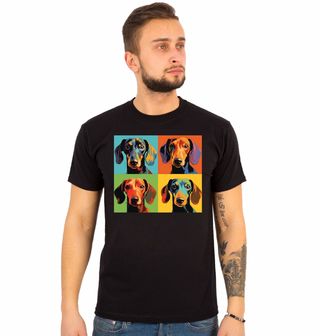 Obrázek 1 produktu Pánské tričko Pop-art Jezevčík
