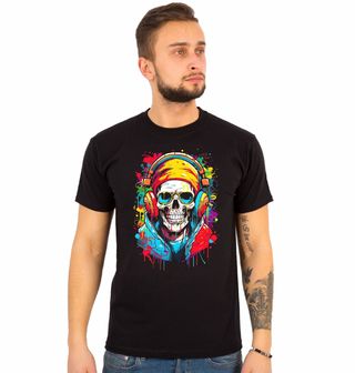 Obrázek 1 produktu Pánské tričko DJ Lebka v Rytmu