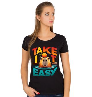 Obrázek 1 produktu Dámské tričko Kapybara Buď v klidu Take It Easy