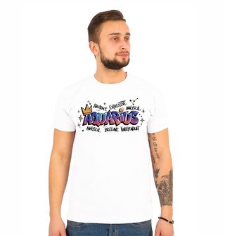 Obrázek 1 produktu Pánské tričko Horoskop Vodnář Aquarius Graffiti