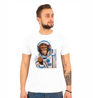 Obrázek 1 produktu Pánské tričko Astronaut Šimpanz s prostředníčkem