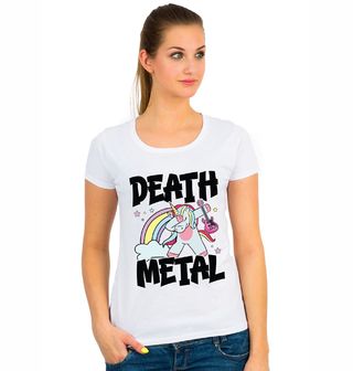 Obrázek 1 produktu Dámské tričko Dabující Jednorožec Metalista Death Metal