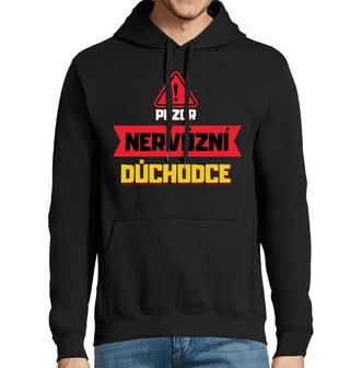 Obrázek 1 produktu Pánská mikina Pozor, nervózní důchodce
