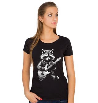 Obrázek 1 produktu Dámské tričko Rockový Mýval s Kytarou