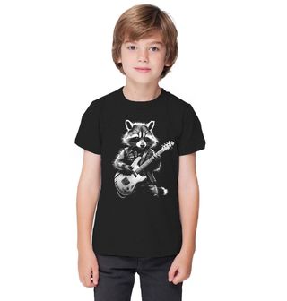 Obrázek 1 produktu Dětské tričko Rockový Mýval s Kytarou