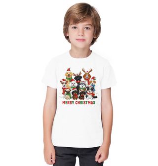 Obrázek 1 produktu Dětské tričko Vánoční Smečka Psů Merry Christmas