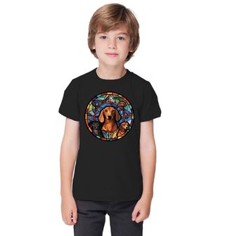 Obrázek 1 produktu Dětské tričko Jezevčíci ve Vitráži Stained Glass