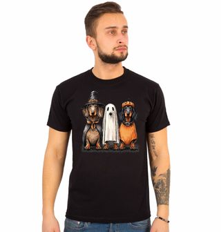 Obrázek 1 produktu Pánské tričko Jezevčíci v přestrojení na Halloween