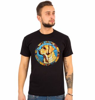 Obrázek 1 produktu Pánské tričko Labradorský retrívr ve Vitráži Stained Glass