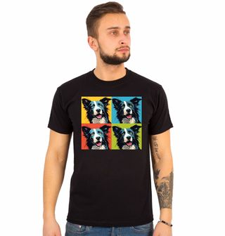 Obrázek 1 produktu Pánské tričko Pop-art Border kolie