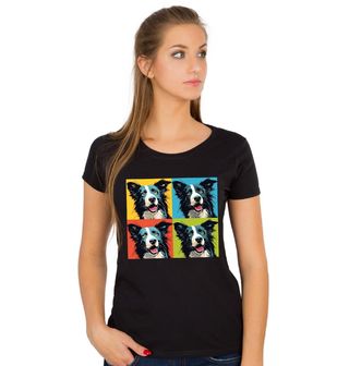 Obrázek 1 produktu Dámské tričko Pop-art Border kolie