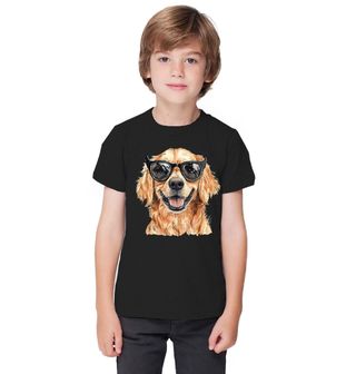 Obrázek 1 produktu Dětské tričko Zlatý retrívr v Brýlích