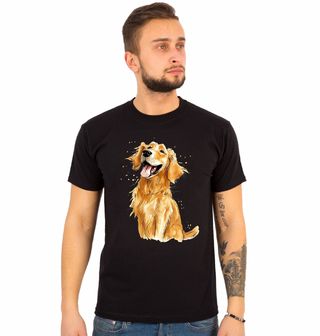 Obrázek 1 produktu Pánské tričko Zlatý retrívr plný Radosti