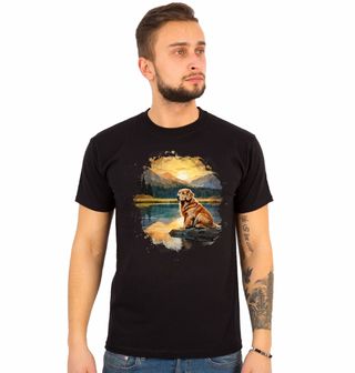 Obrázek 1 produktu Pánské tričko Zlatý retrívr u Horského Jezera