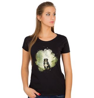 Obrázek 1 produktu Dámské tričko Bernský salašnický pes v Lese