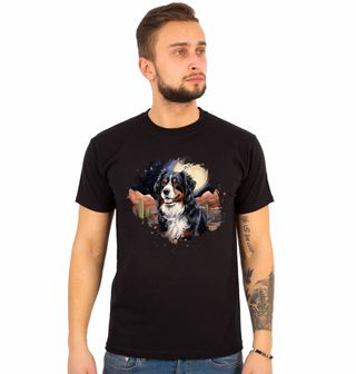 Obrázek 1 produktu Pánské tričko Bernský salašnický pes v Noční Poušti