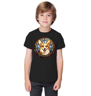 Obrázek 1 produktu Dětské tričko Corgi ve Vitráži Stained Glass