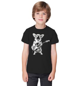 Obrázek 1 produktu Dětské tričko Rockový Corgi s Kytarou