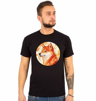 Obrázek 1 produktu Pánské tričko Shiba-Inu ve Vitráži Stained Glass