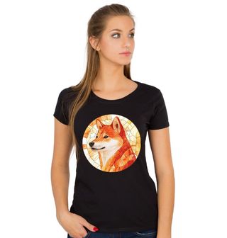 Obrázek 1 produktu Dámské tričko Shiba-Inu ve Vitráži Stained Glass