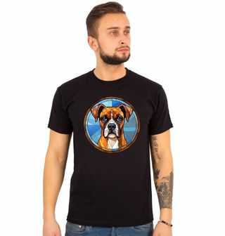 Obrázek 1 produktu Pánské tričko Německý boxer ve Vitráži Stained Glass