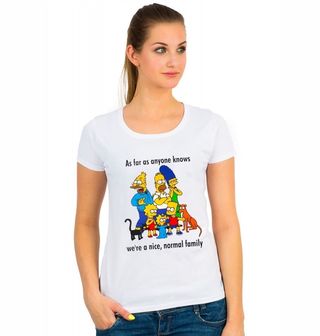 Obrázek 1 produktu Dámské tričko The Simpsons „Taková normální rodinka“ Simpsonovi (Velikost: XL)