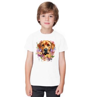 Obrázek 1 produktu Dětské tričko Rhodéský ridgeback mezi Květinami