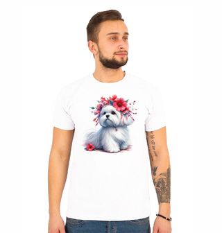 Obrázek 1 produktu Pánské tričko Elegantní Maltézský psík
