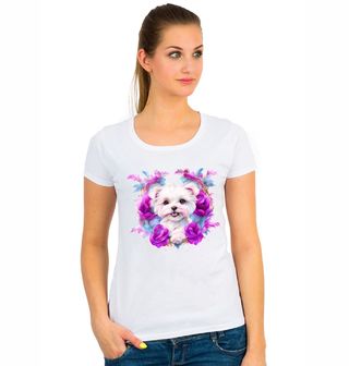 Obrázek 1 produktu Dámské tričko Maltézský psík Maltese dog