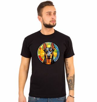 Obrázek 1 produktu Pánské tričko Dobrman ve Vitráži Stained Glass