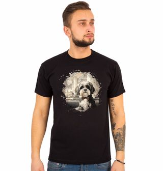 Obrázek 1 produktu Pánské tričko Gentleman s Motýlkem Shih-tzu