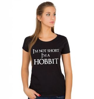 Obrázek 1 produktu Dámské tričko Dámské tričko Já nejsem malý, já jsem hobit "I am not short I am Hobbit" (Velikost: XXL)