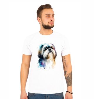 Obrázek 1 produktu Pánské tričko Akvarelový Shih-tzu